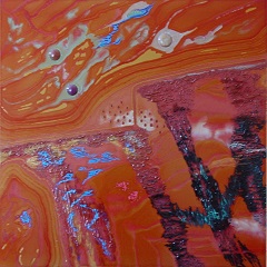 #14-113 orange copper blue silver